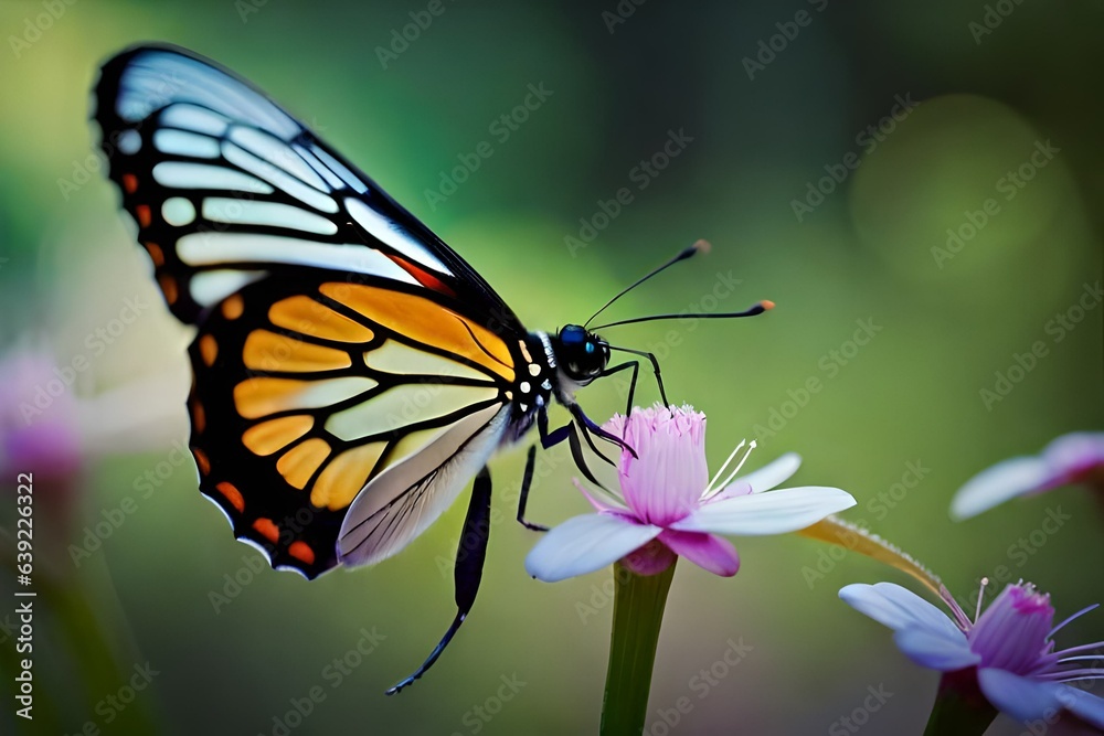 butterfly on flower butterfly on flower