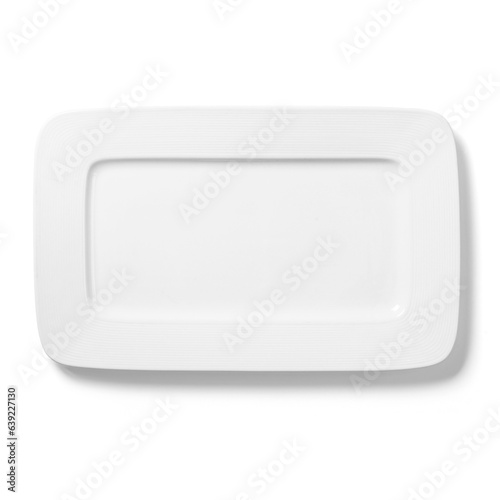 Close up view serving tray isolated on white background.