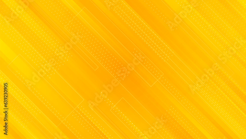 A yellow-orange background with a moving diagonal and dot composition.