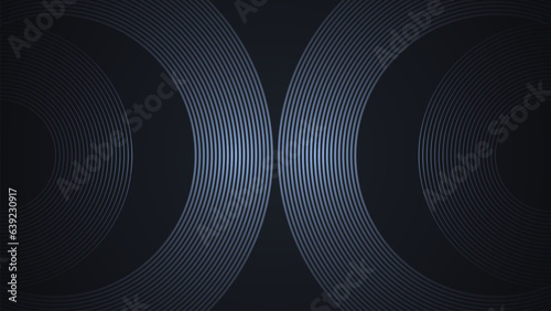 Black simple abstract background with curved style lines as the main element.