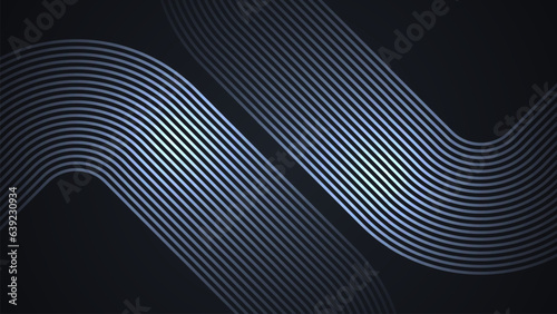 Black simple abstract background with curved style lines as the main element.