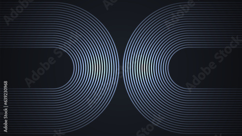 Black simple abstract background with lines in a curved style geometric style as the main element.