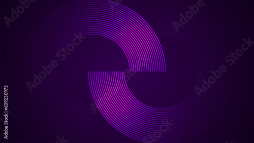 Simple dark violet abstract background with lines in a curved style geometric style as the main element.