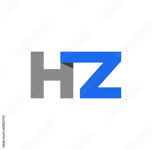 HZ brand name vector icon with red dot.