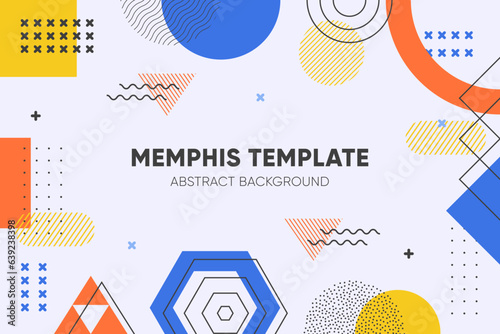 Abstract minimal background with memphis geometry style