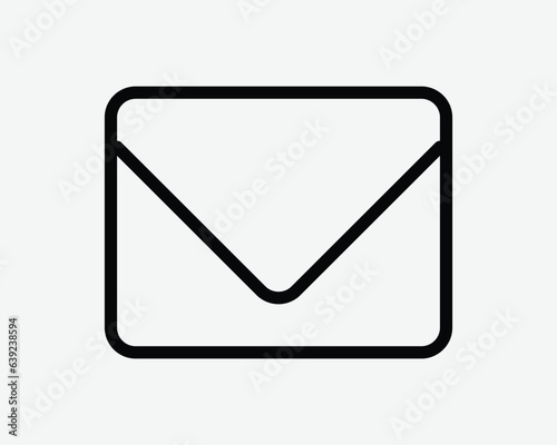 Free Download Envelope Line Icon Mail Letter Correspondence Post Postal Email Message App Business Memo Communication Thin Black Outline Shape Vector Sign Symbol - GFXLoad