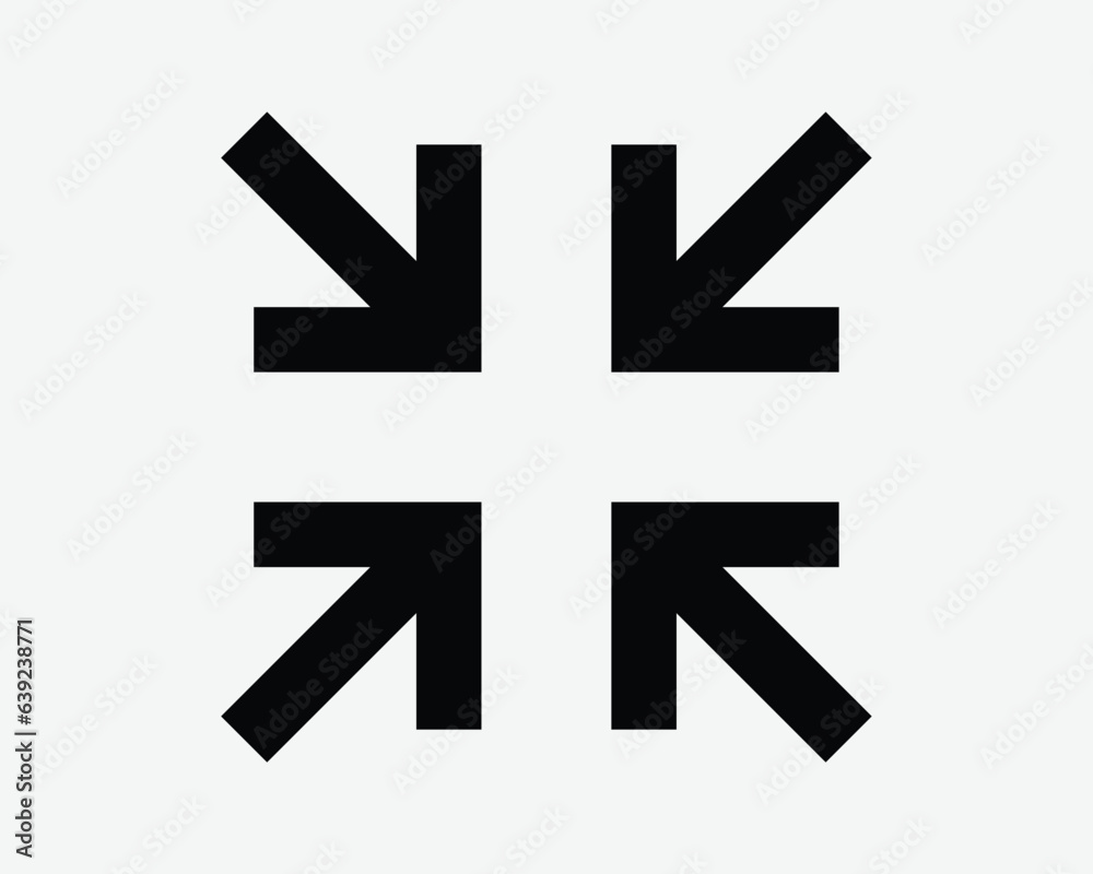 Four Arrows Point In Icon Zoom Out 4 Points Gesture Inside Target Black White Outline Shape Vector Clipart Graphic Illustration Artwork Sign Symbol Four Arrows Point In Icon Zoom Out 4 Points Gesture Inside Target Black White Outline Shape Vector Clipart Graphic Illustration Artwork Sign Symbol