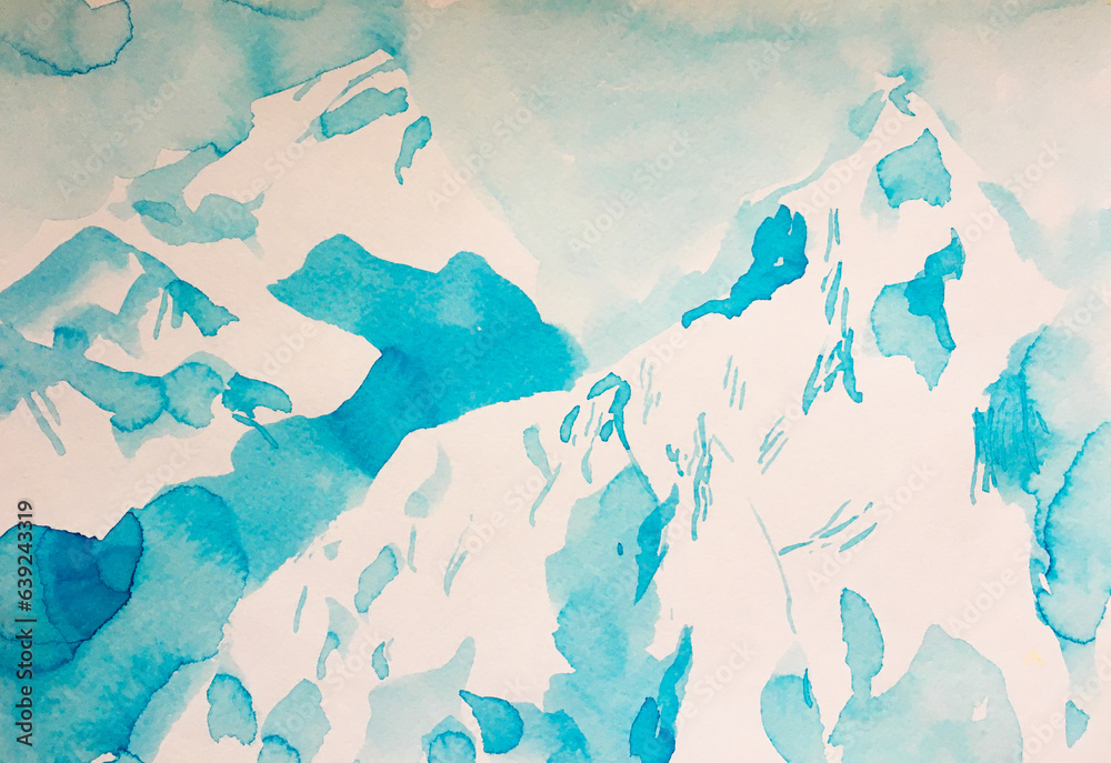 Fun Himalayas. Watercolour Korea Print. Fun Himalayas. Watercolour Korea Print.