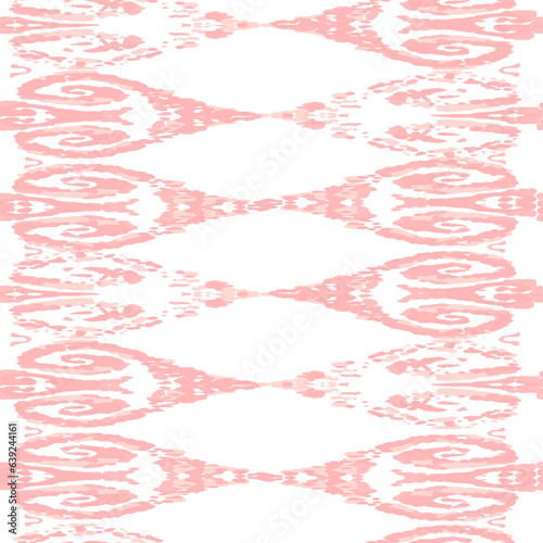 Ethnic Vector Pattern. Bohemian Peacock Print. Crimson Red Fashion Retro Art. Geometric Ikat Seamless Design. Vintage Ornament. Rhombus Watercolor Background. Abstract Modern Batik.