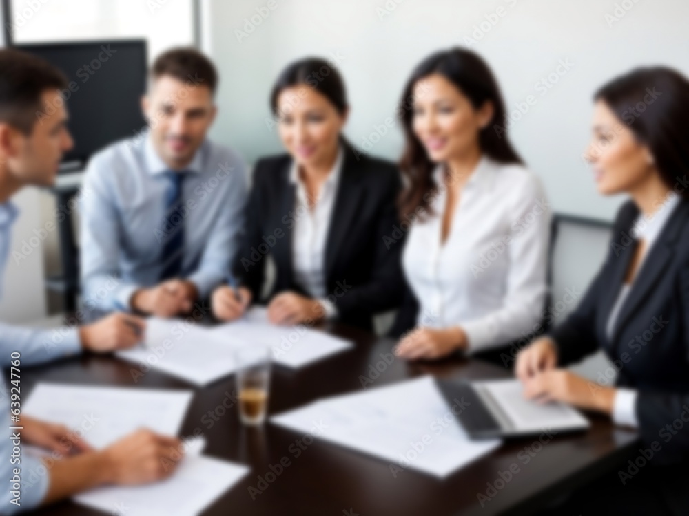 Blurred business people meeting at the office, blurred office interior space background for presentation. Blurred business people meeting at the office, blurred office interior space background for presentation.