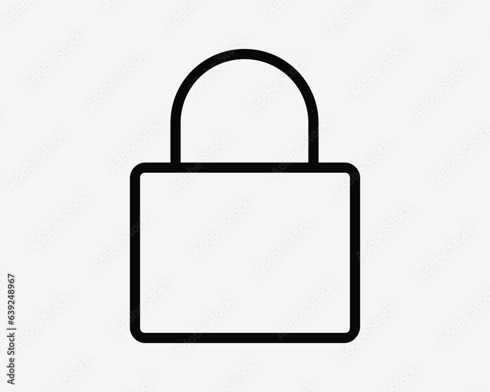 Lock Line Icon Security Secure Safety Padlock Access Privacy Confidential Protection Protect Denied Lockout Private Code Black Thin Symbol Vector Sign Lock Line Icon Security Secure Safety Padlock Access Privacy Confidential Protection Protect Denied Lockout Private Code Black Thin Symbol Vector Sign
