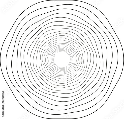 Round wave logo concept minimal line vector