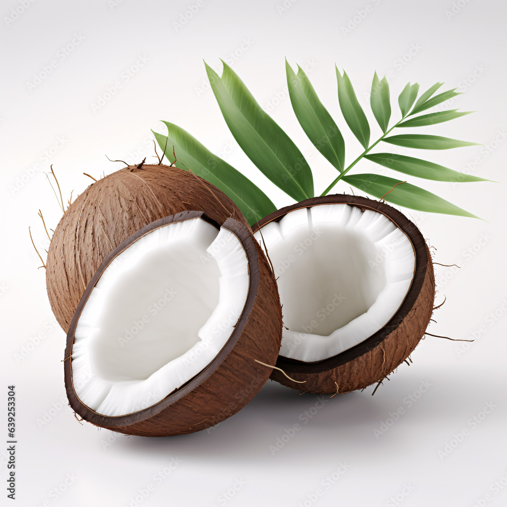 coconut on a white background coconut on a white background