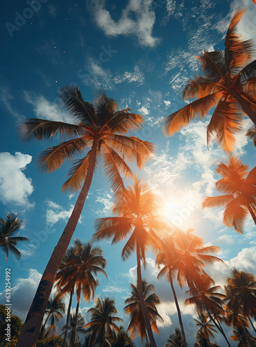 Ethereal Summer Skies and Palm Trees: A Tropical Dreamscape © Matthew