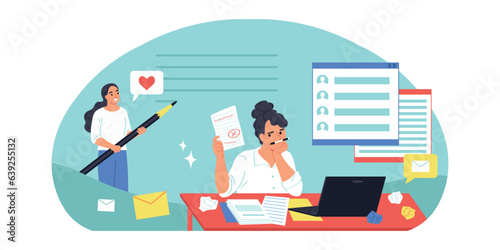 Copywriting Flat Concept