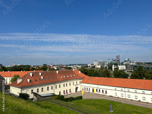 Vilnius, Lithuania - 08.06.2022: View of the city from the hill.