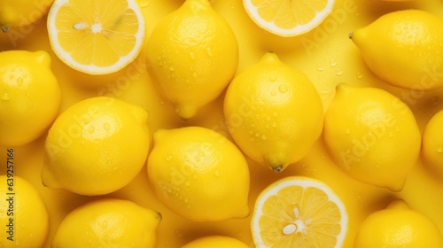 lemons on a yellow background