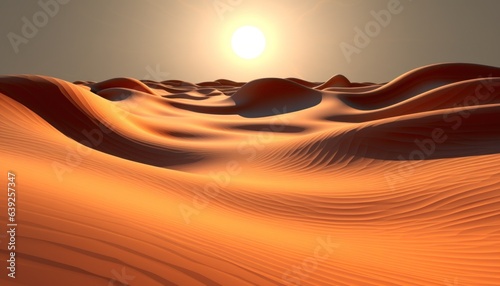 A desert dune with a ridge