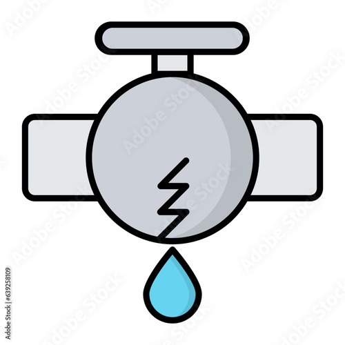 Leakage Line Color Icon