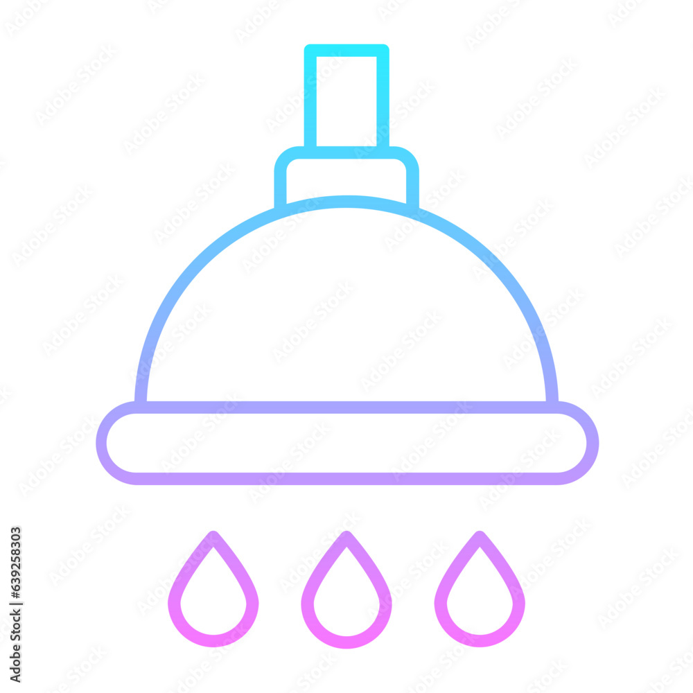 Showerhead Gradient Icon Showerhead Gradient Icon