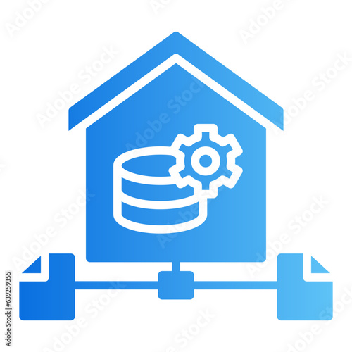 data warehouse gradient icon