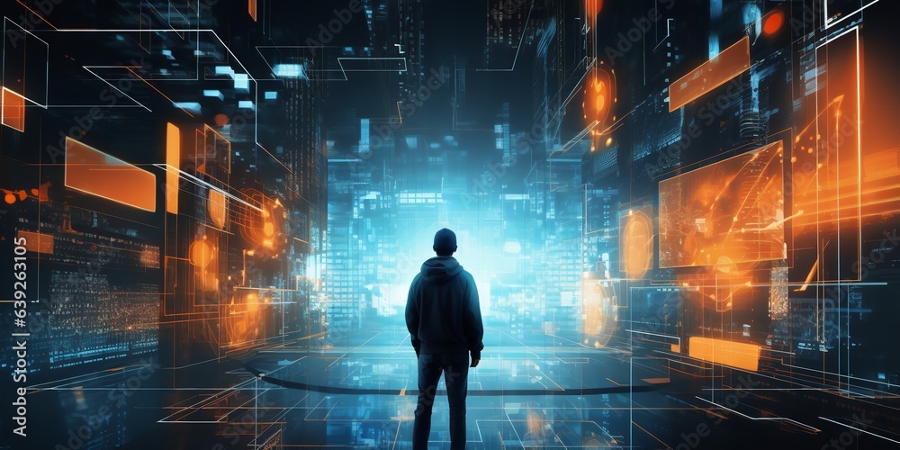 Metaverse digital cyber world technology, Generative Ai. Metaverse digital cyber world technology, Generative Ai.