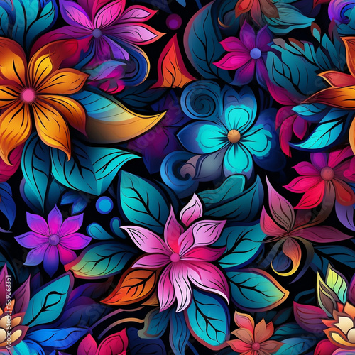 Floral background, repeating pattern