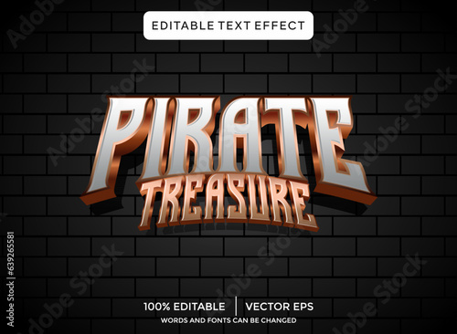 pirate treasure  3D editable text effect