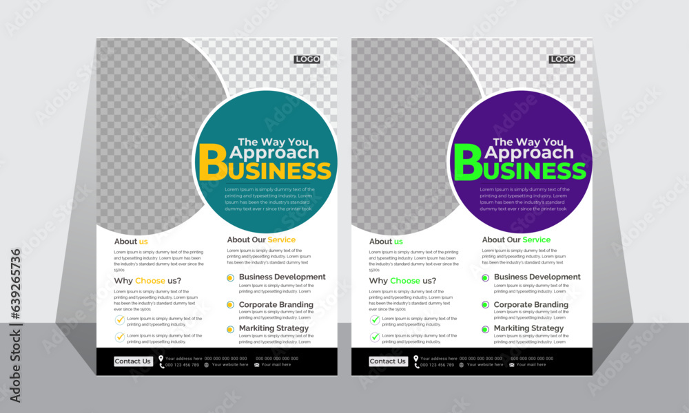  Professional modern creative  Clean business flyer template.