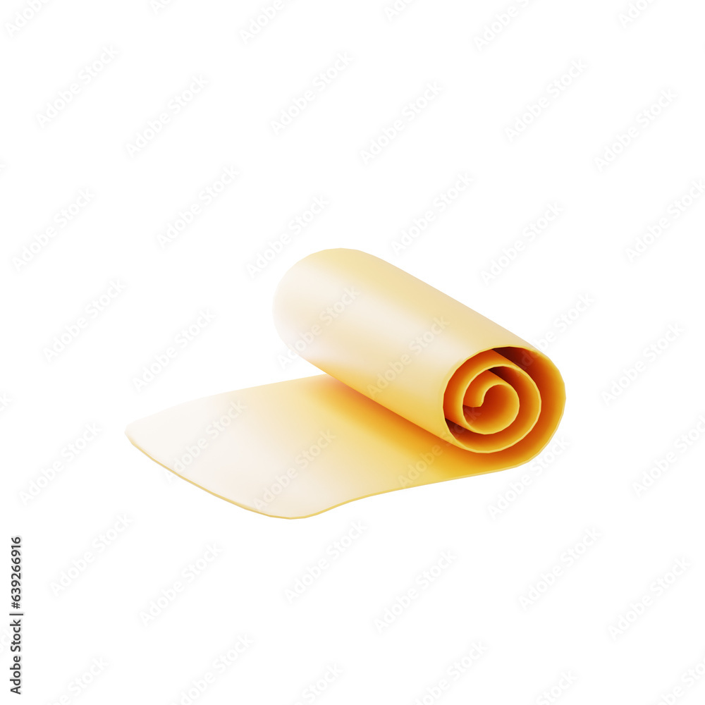 3D Yoga Mat Illustration 3D Yoga Mat Illustration