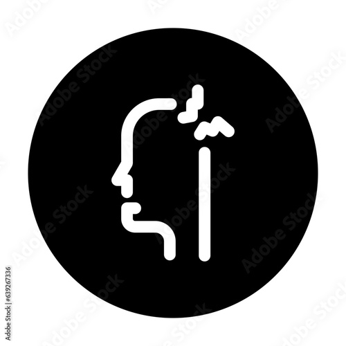 headache icon line style