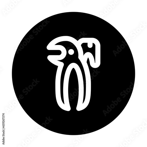 Tooth pliers icon line style
