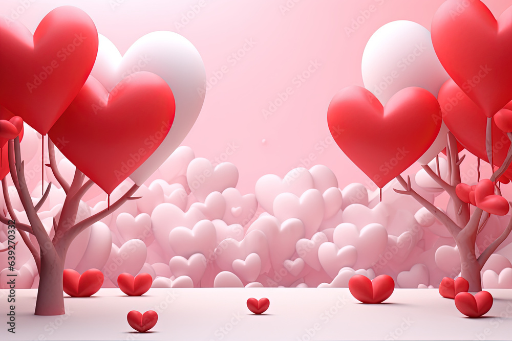 Vibrant Red Valentines Day Mockup Background Vibrant Red Valentines Day Mockup Background