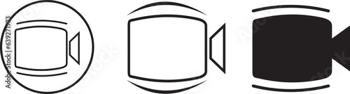 video camera icon for streaming , facetime icons video call symbol camera