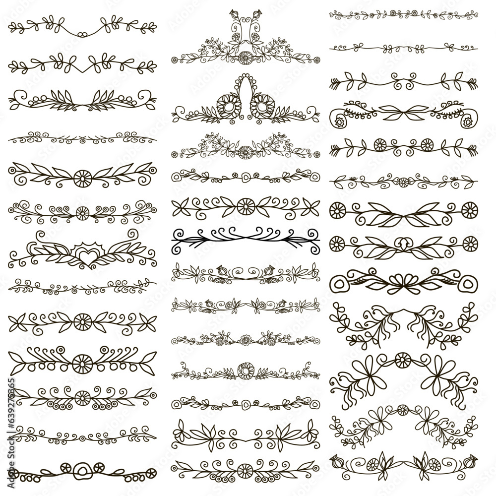Vector Illustration. Set of vector graphic elements for design 