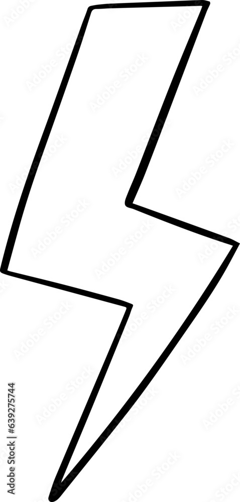 hand drawn thunder illustration. hand drawn thunder illustration.
