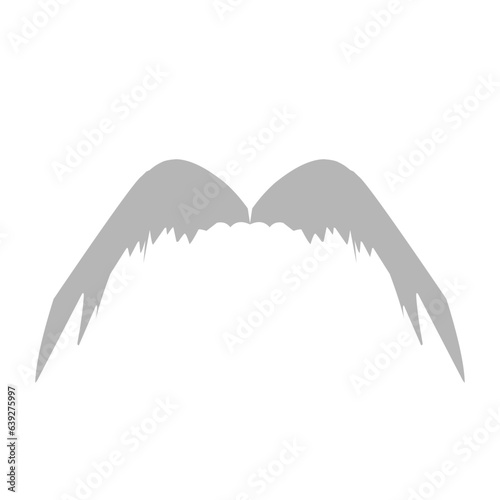 Monochrome illustrations set of different stylized wings for logos or labels design projects. Vector pictures set of line wings bird or angel