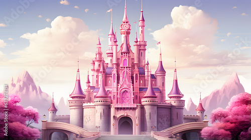 Photo Pink princess castle