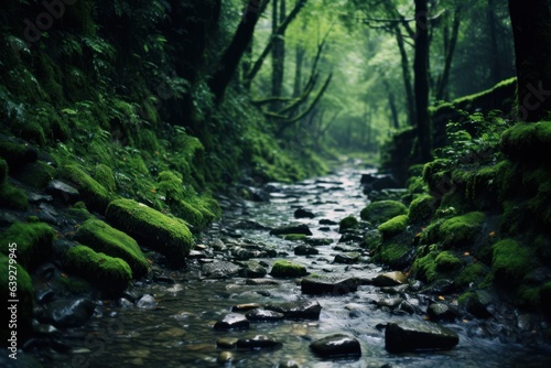 Wallpaper Mural Rainforest's natural scene, Picturesque landscape photography. Generative AI Torontodigital.ca