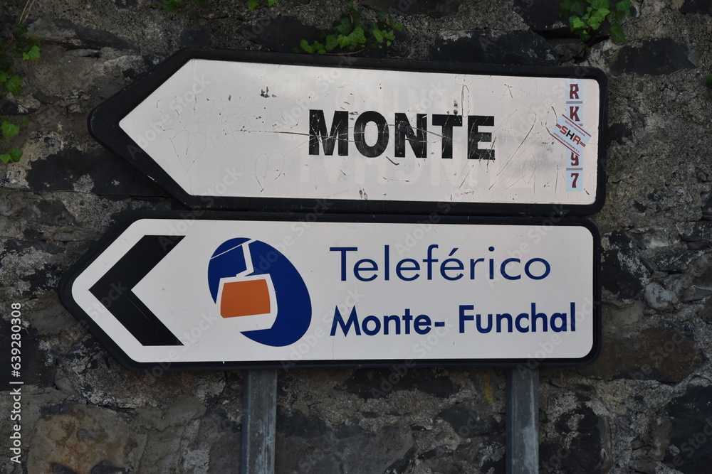 Madera Funchal kolejka linowa Monte - obrazy, fototapety, plakaty 