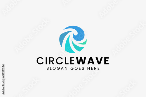 letter C circle wave colorful modern and minimalist logo for fashion and boutique