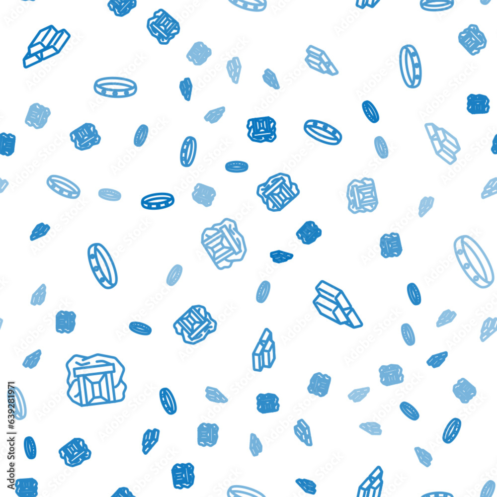Set line Gold mine, bars and ring on seamless pattern. Vector Set line Gold mine, bars and ring on seamless pattern. Vector