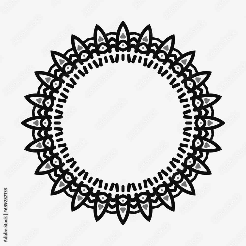 decorative round frame. Vector design elements.