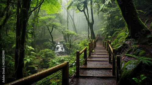 Beautiful rain forest at ang ka nature trail in doi inthanon national park, Thailand photo