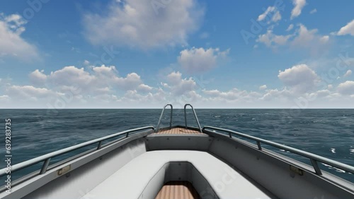 Sailing in the wind through the waves (HD) Sailing boat shot in full HD at sea. Watercolor style.