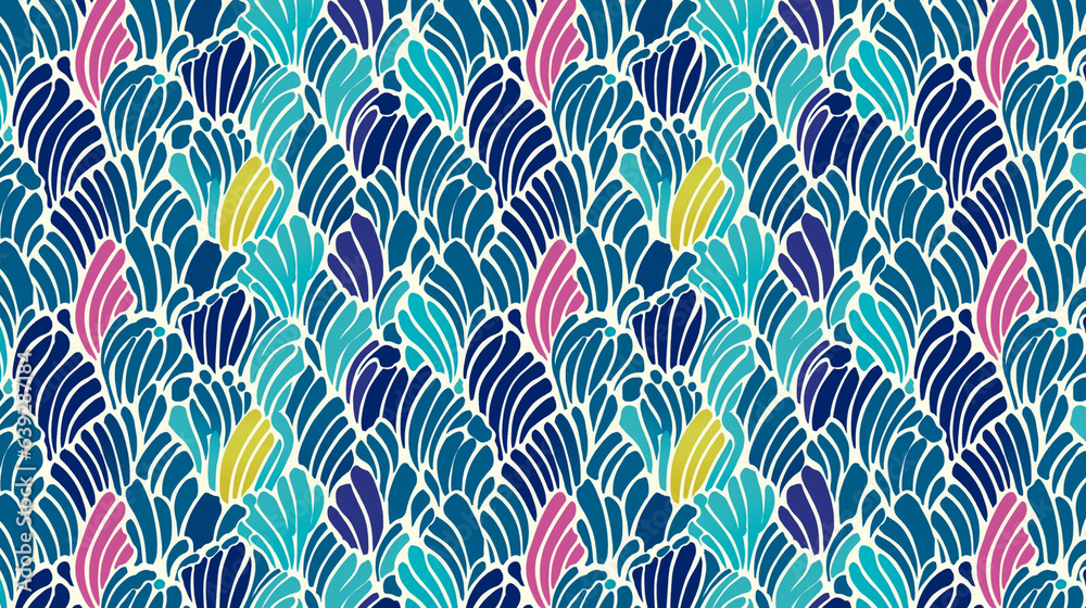 Fototapeta premium summer flower background, seamless fabric pattern,floral pattern, seamless floral