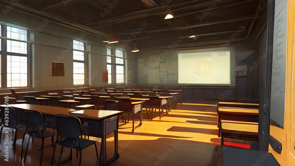Classroom atmosphere in the morning or after school, good quality, background Classroom atmosphere in the morning or after school, good quality, background