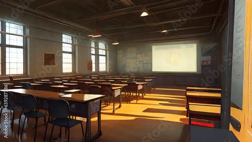 Classroom atmosphere in the morning or after school, good quality, background