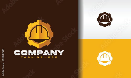 gear construction helmet logo