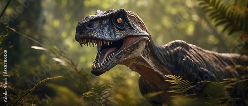 tyrannosaurus rex dinosaur raptor angry photo
